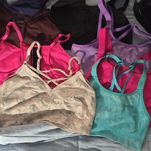 Cacique 14/16 Multi-Color Bralette Collection LOT OF 8